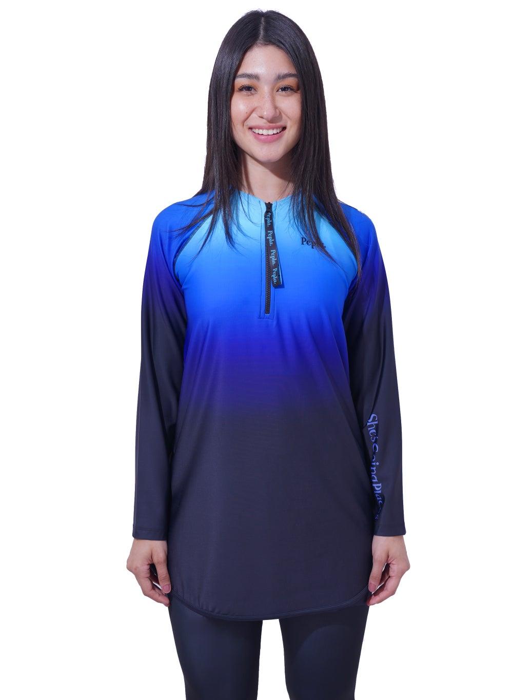 Gradiance Long Rashguard Swim Top High Neck - Image 1