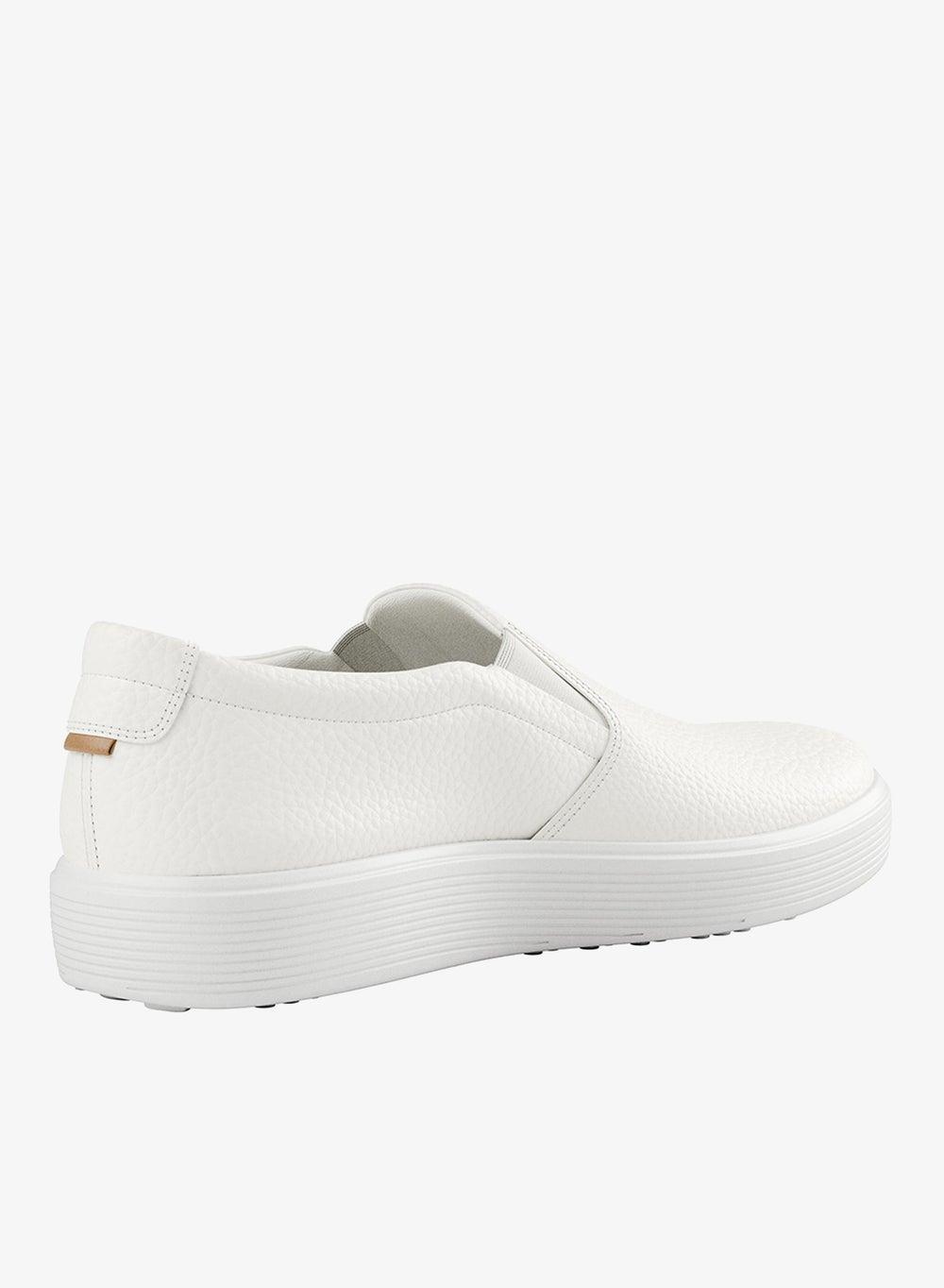 ECCO Soft 60 M White Leather Slip-On Sneakers - Image 1