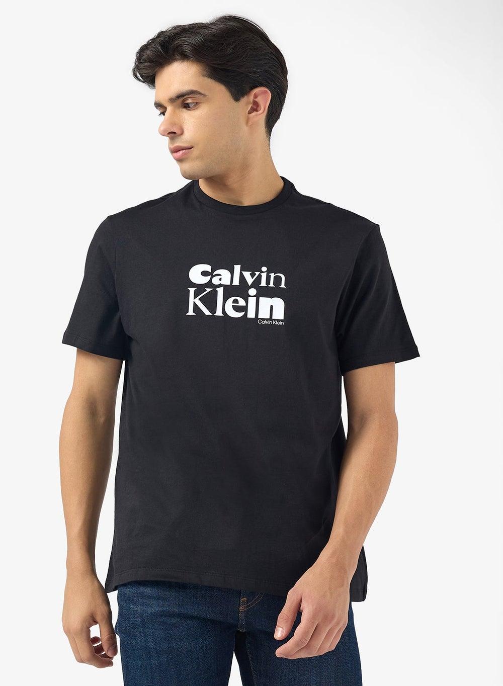 Calvin Klein LV04Rd820Gub1 Logo Cotton T-Shirt - Image 1