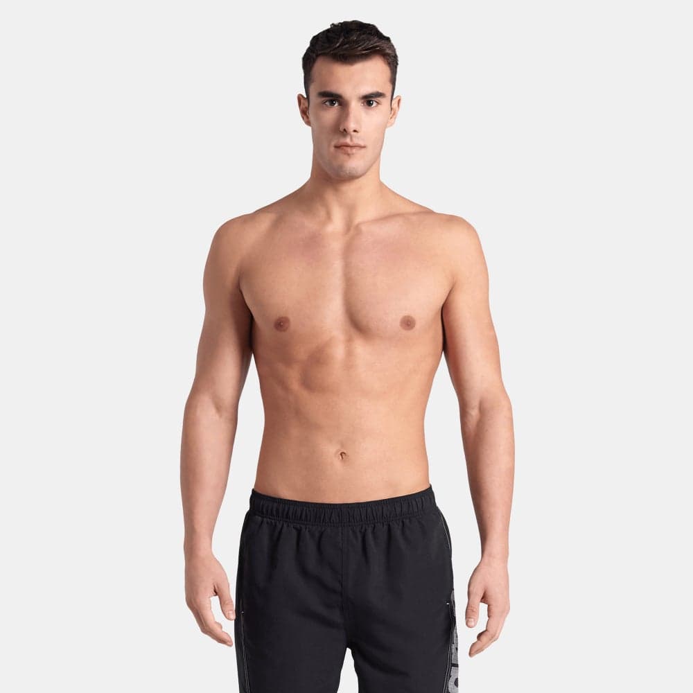 Arena Fundamentals Logo Men’s Black Swim Shorts - Image 1