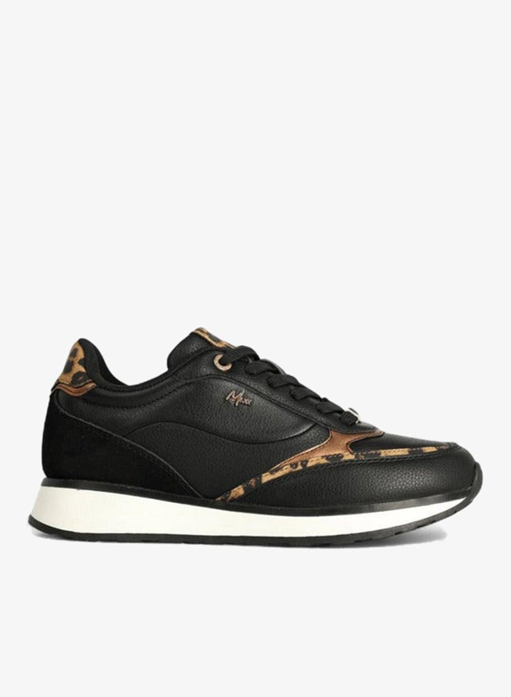 Black Panelled Lace-Up Sneakers Mi001003853W - Image 1