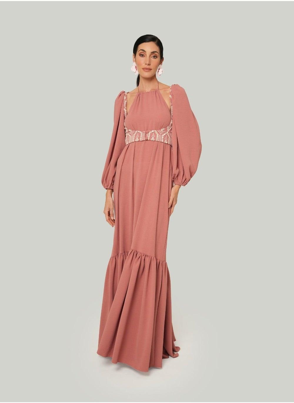Monsoon Kaftan Embroidered Chiffon Two-Piece Set - Image 1