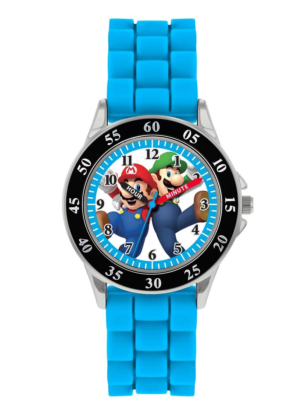 Nintendo Mario Blue Time Teacher Boys Watch GSM3044ARG - Image 1