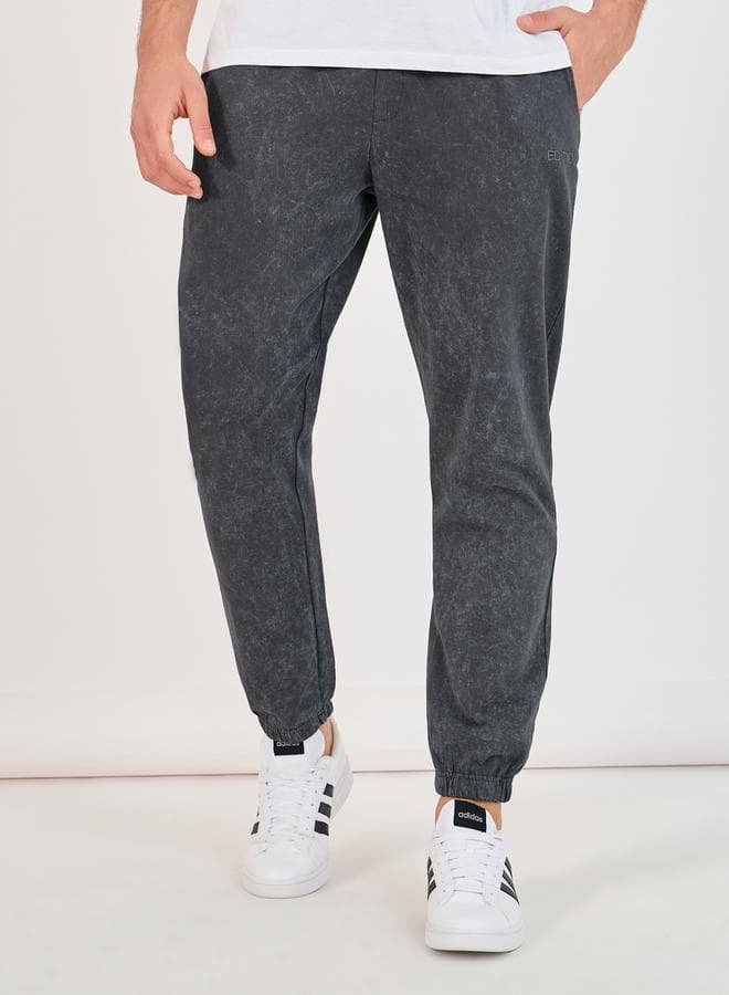 Styli Slim Fit Washed Joggers 7009312214 Grey - Image 1