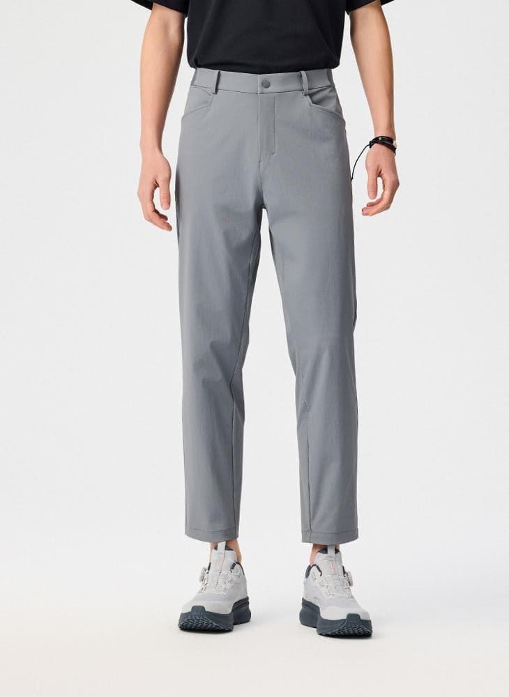 TRAIN Grey Woven Ankle Pants Slim Fit - Image 1