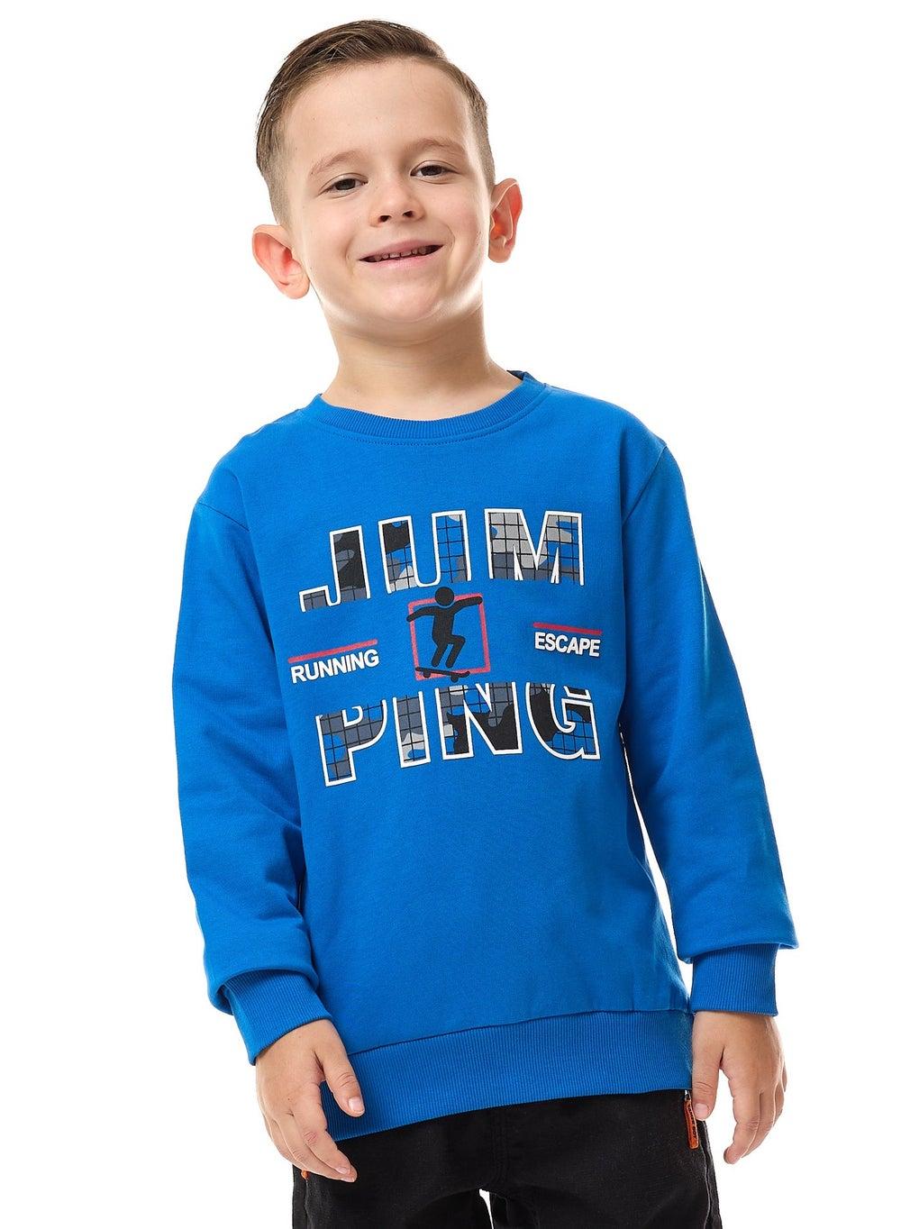 Boys JUMPING Graphic Cotton Sweatshirt - Image 1