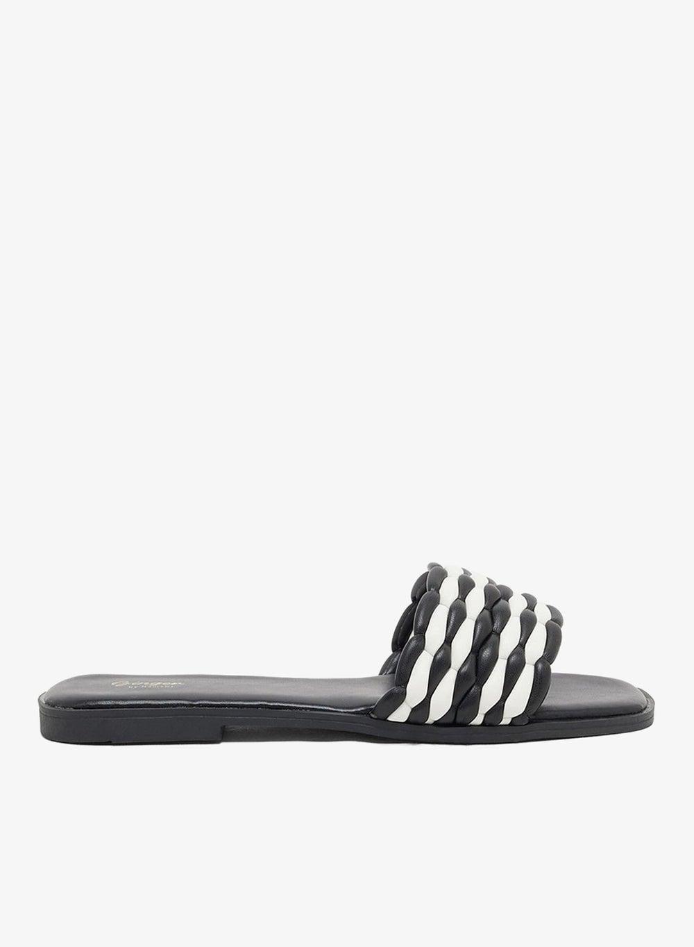 Vhl61890 Flat Slip-On Sandals Black/White - Image 1
