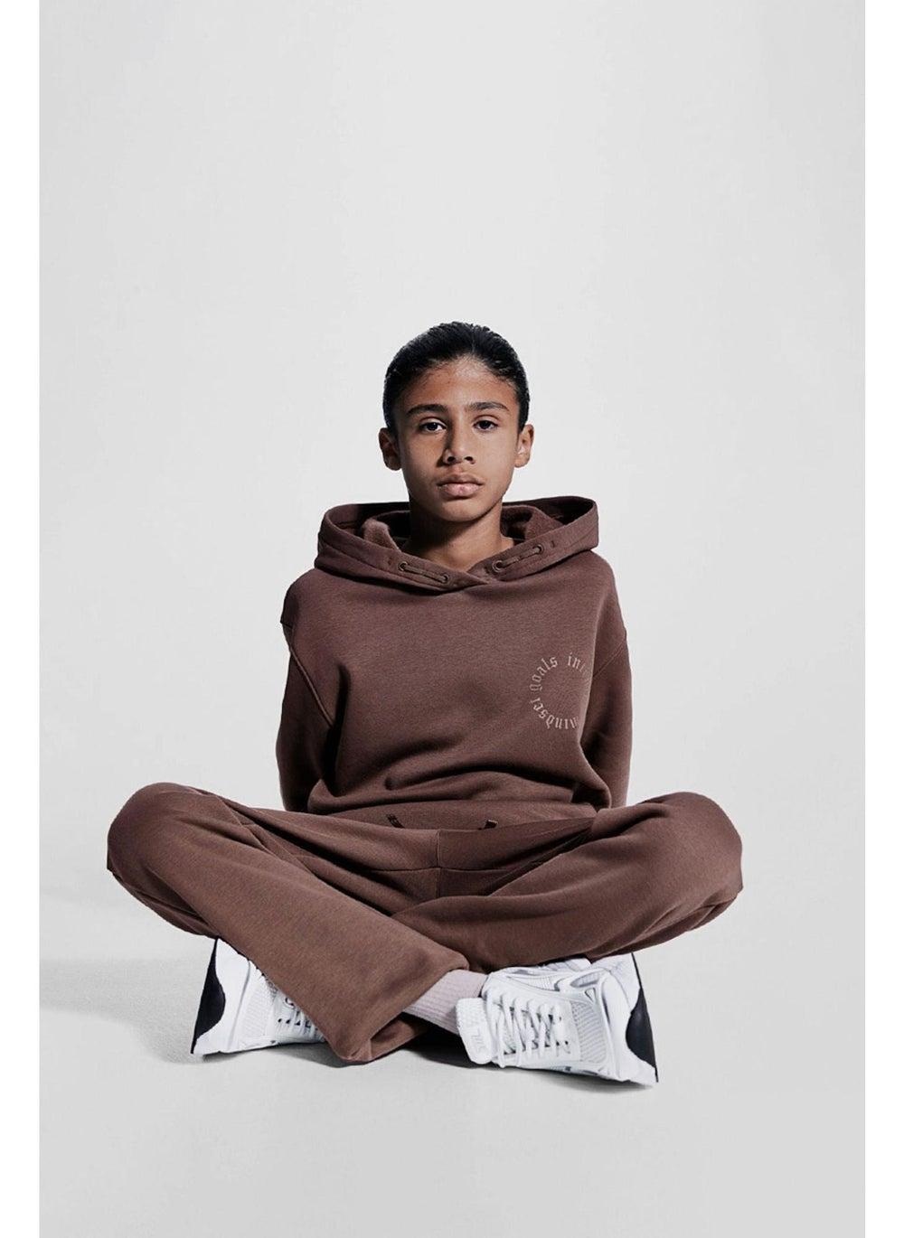 DryMove™ Girls Sports Hoodie in Dusty Brown - Image 1
