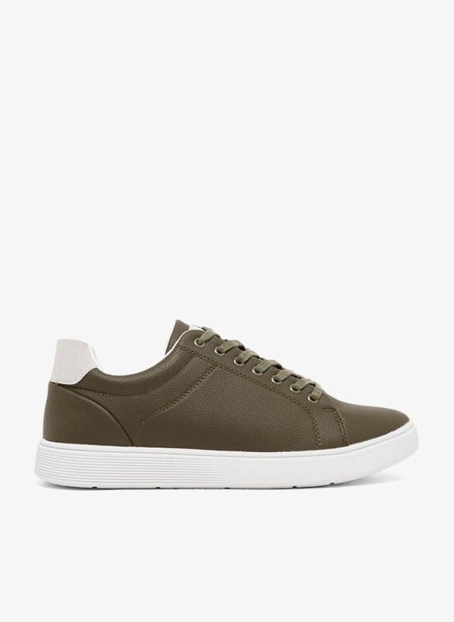S08 Khaki Low-Top Casual Sneakers - Image 1
