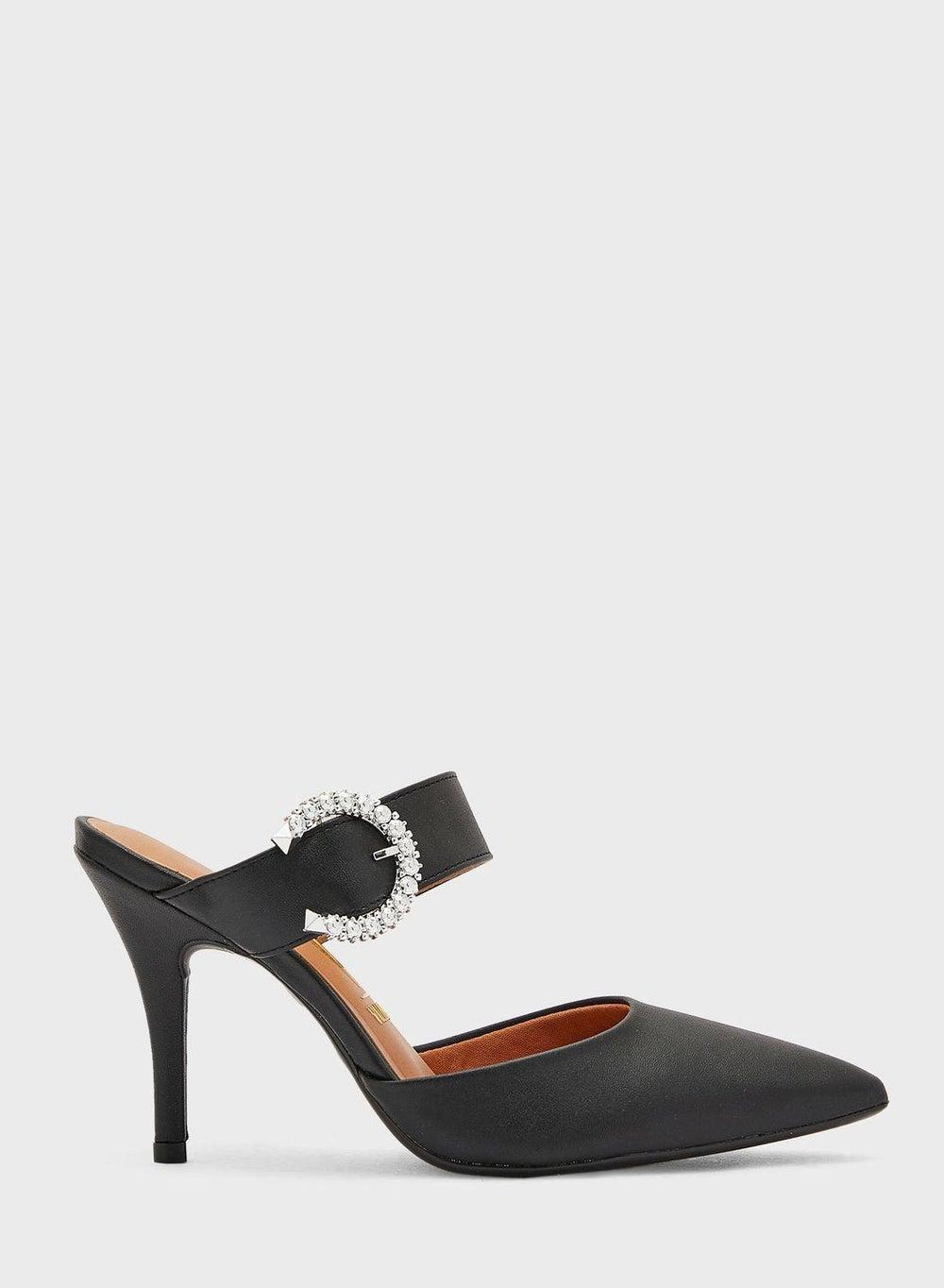 Classic Black Mid Heel Pumps – Elegant Office Essential - Image 1