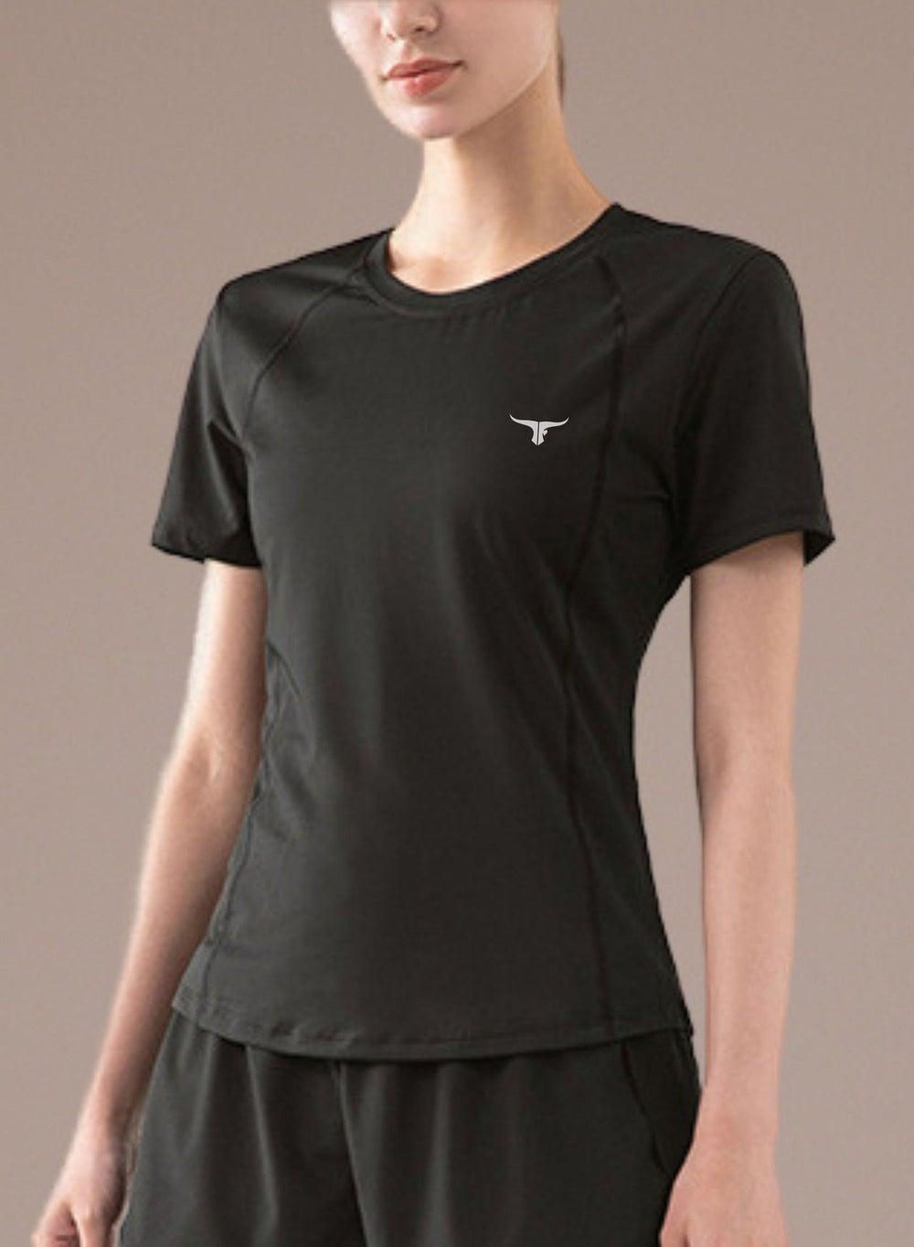 THUGFIT KittyHawk Black Ladies Performance T-Shirt - Image 1