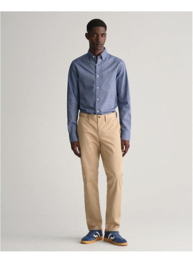 GANT Slim Fit Twill Chinos in Organic Stretch Cotton - Image 1