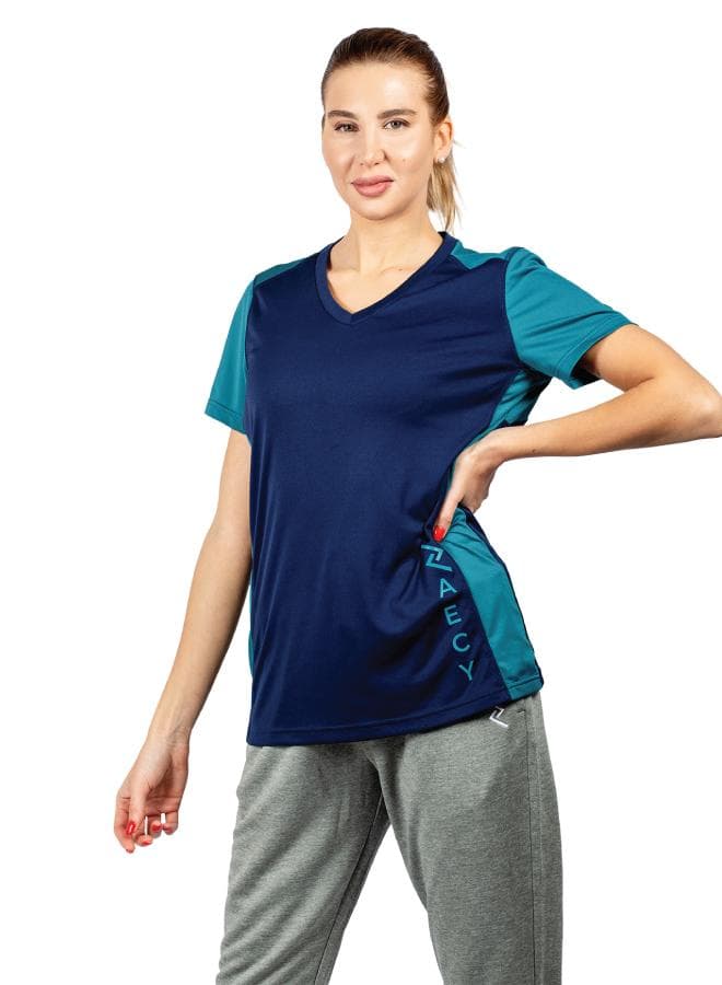 Razzle Dazzle Gradient Women’s V-Neck Performance Tee - Image 1