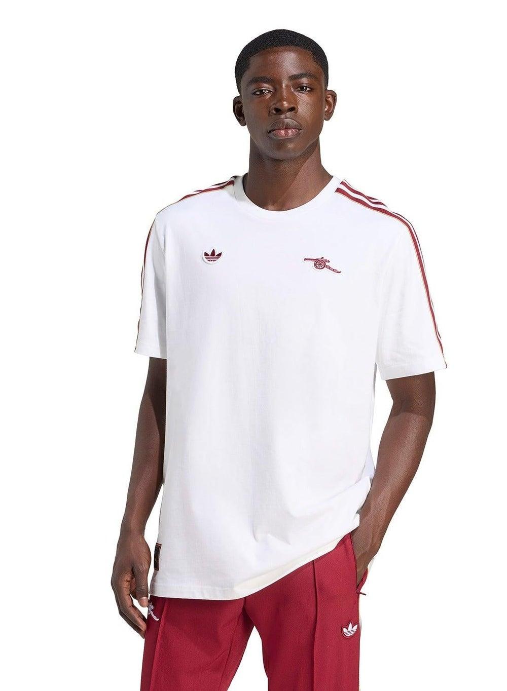 Arsenal FC Icon Tee Retro White Cotton - Image 1