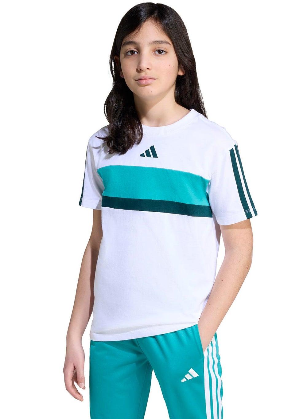 Adidas Tiberio 3-Stripe Youth T-Shirt JX0192 - Image 1