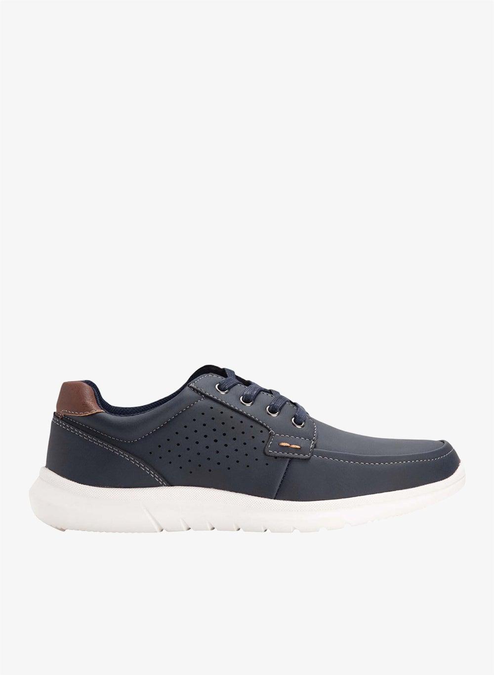 Weinbrenner Navy Casual Flat Lace-Up Sneakers - Image 1