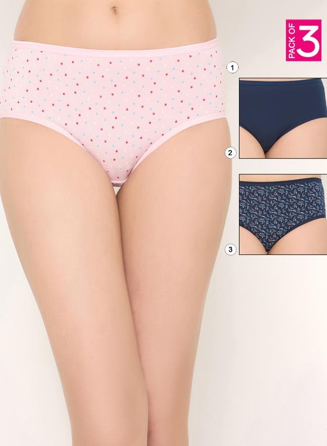 Pack of 3 Mid Rise Hipster Cotton Blend Briefs - Image 1