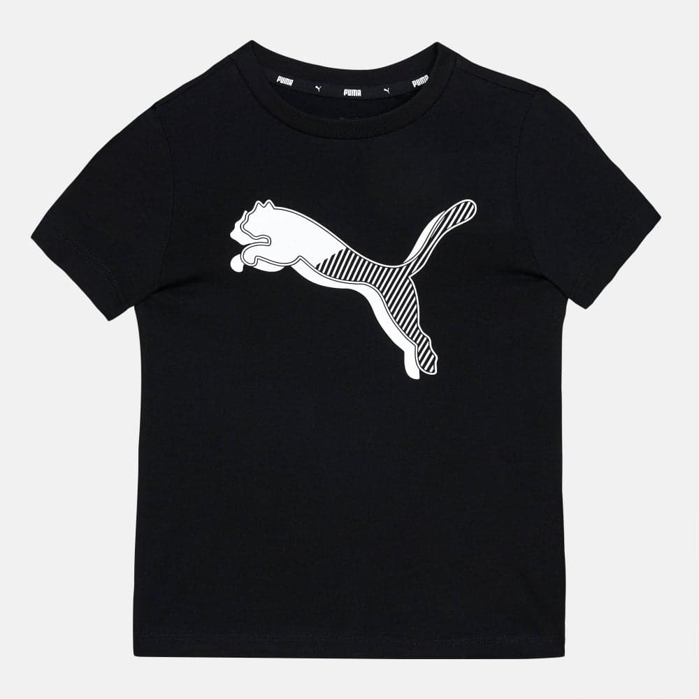 PUMA Kids Power Graphic Cotton T-Shirt Black - Image 1