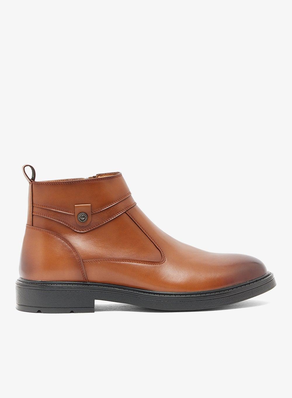 Gx3672 Tan Classic Formal Ankle Boots - Image 1