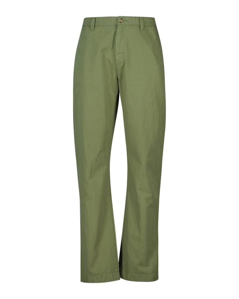 Olive Canvas Chinos – Regular Fit Classic - Image 1