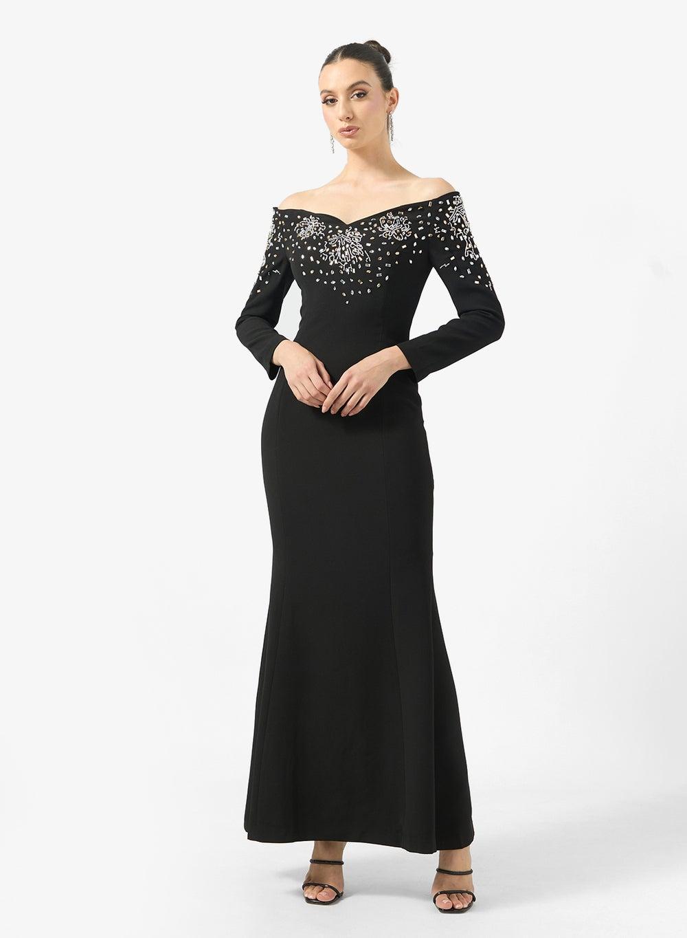 Sweetheart Off-Shoulder Rhinestone Luxe Evening Gown Y250606053 - Image 1