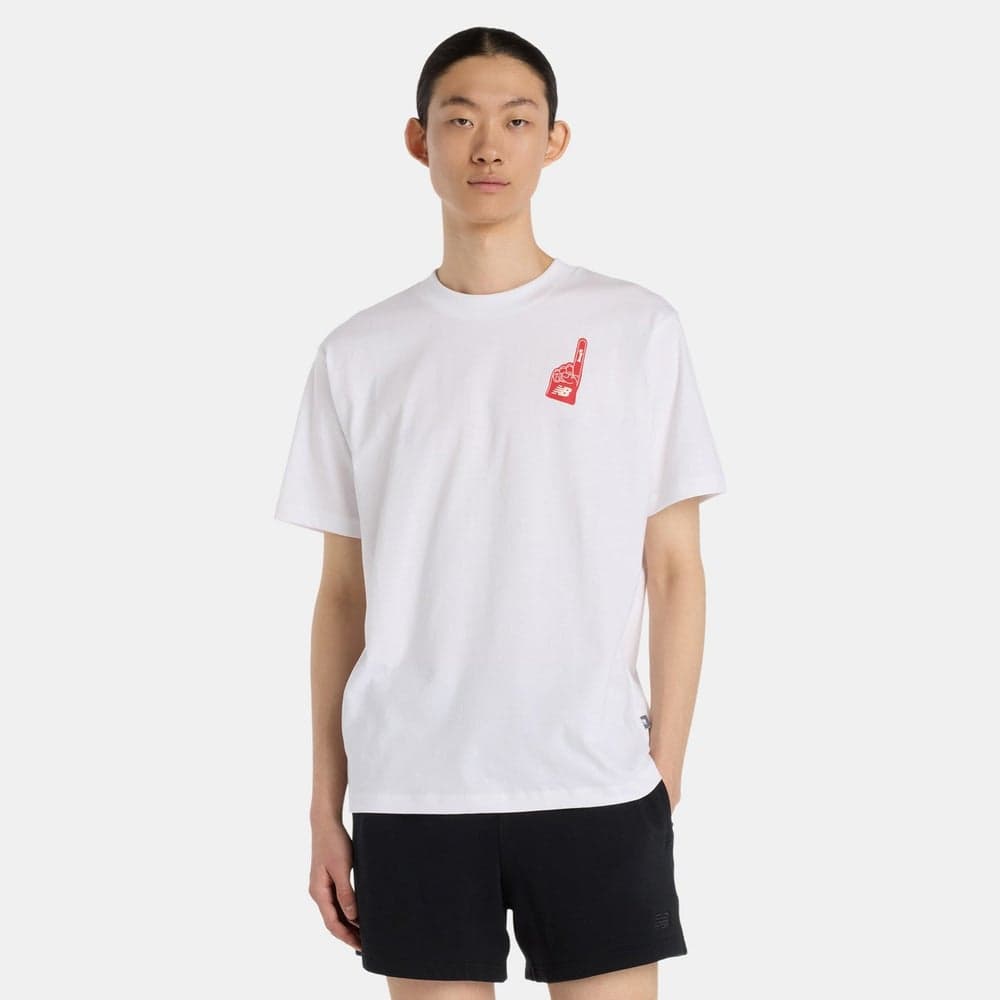 New Balance NBMT53929 Stadium Graphic Tee White - Image 1