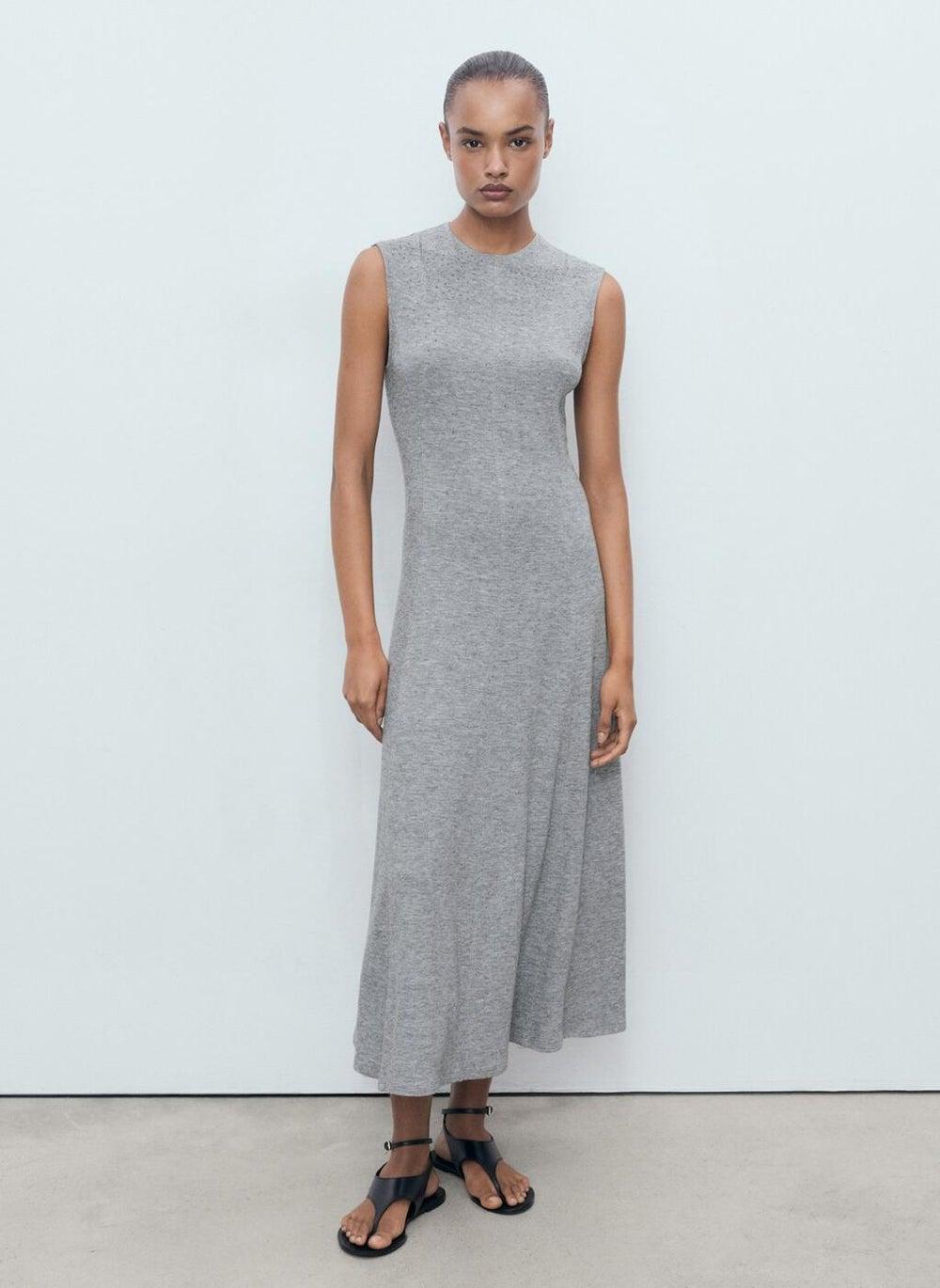 Rhinestone A-Line Midi Dress 17044075 - Image 1
