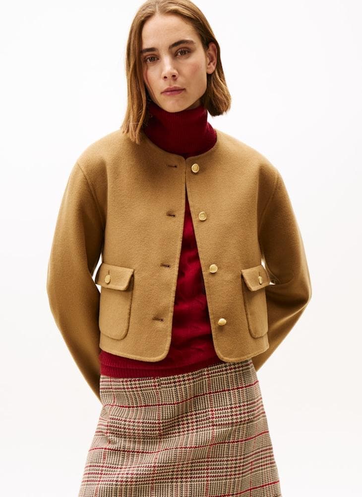 Essential Wool Blend Bomber Jacket Ww0Ww47446Gwj - Image 1