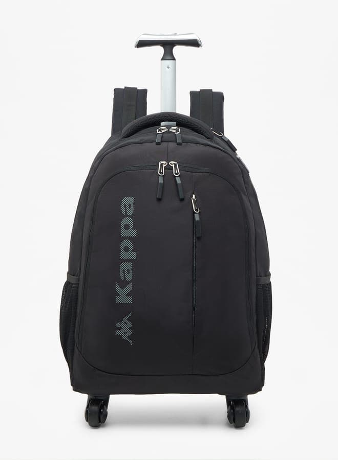 Boys Logo Print Trolley Backpack Gsl3155 Black - Image 1