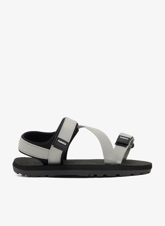 Mslp25814 Grey Casual Velcro Strap Sandals - Image 1