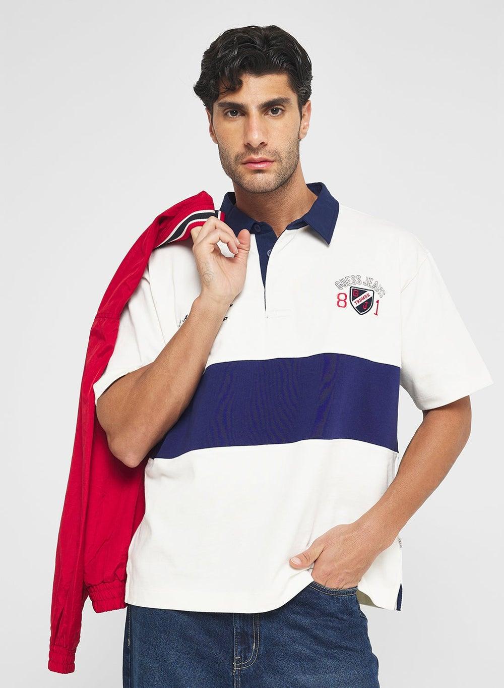 Motorsport Colour Block Rugby Polo M5Yp06Kcym1 - Image 1
