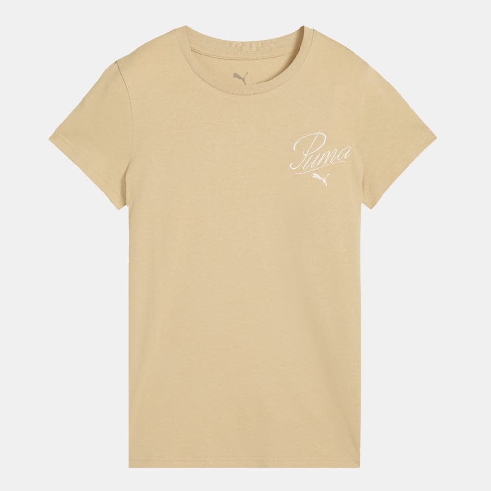 PUMA ESS Script Women's Cotton T-Shirt Grey - Image 1
