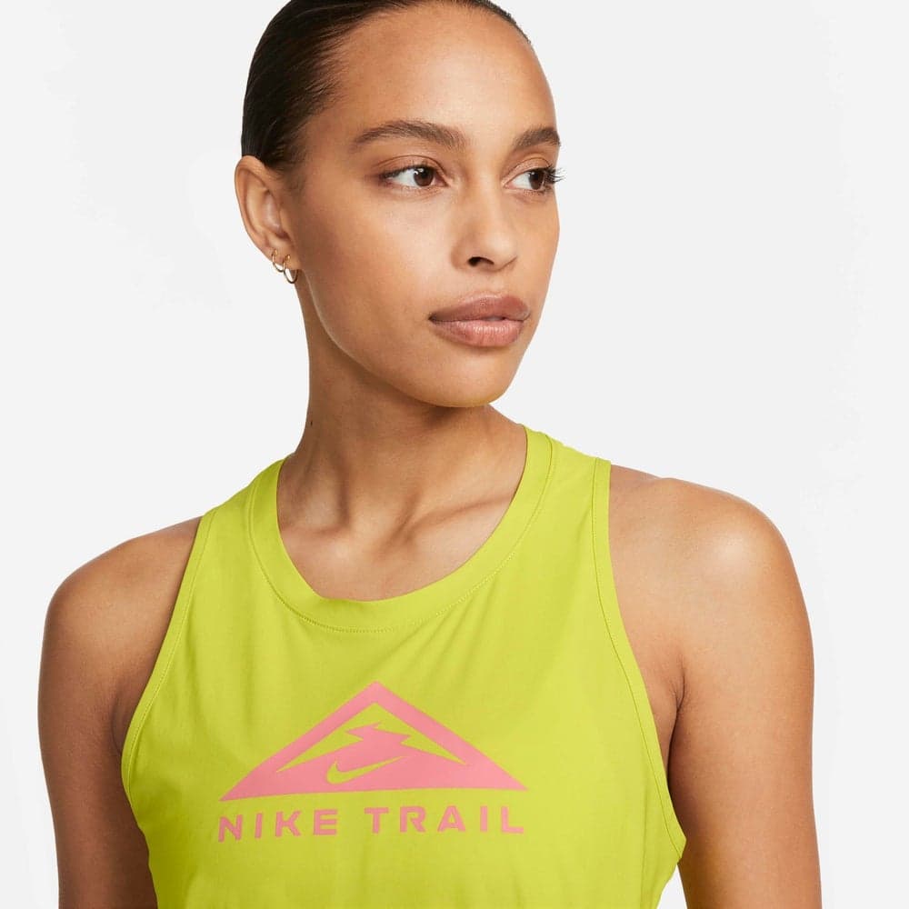 Nike Women’s Dri-FIT Trail Running Tank Top Green - Image 1