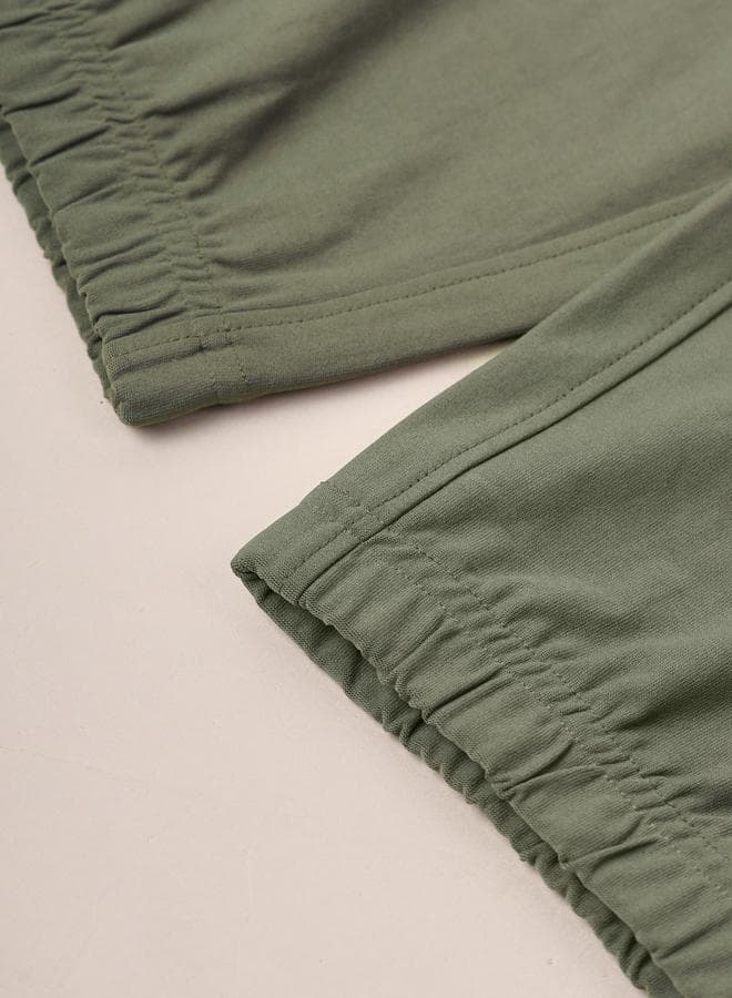 Technosport Solid Stretch Drawstring Joggers - Image 1