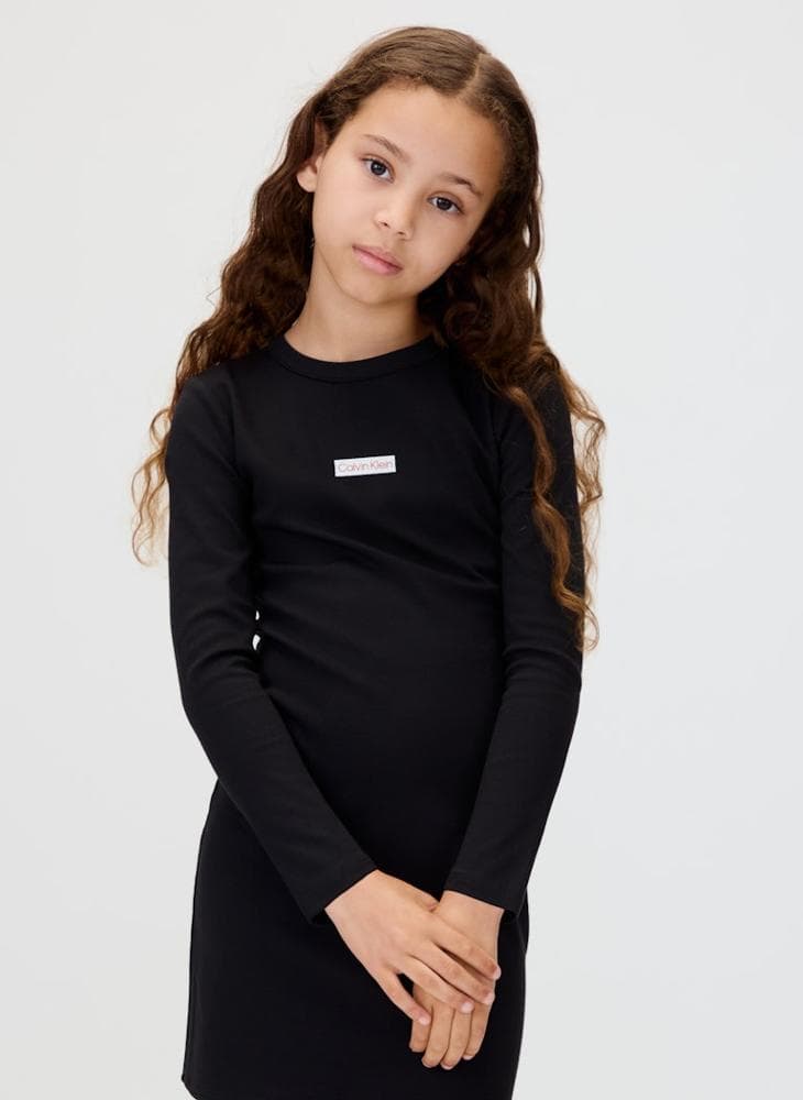 Calvin Klein Youth Logo Mini Bodycon Dress IG0IG03042BEH - Image 1