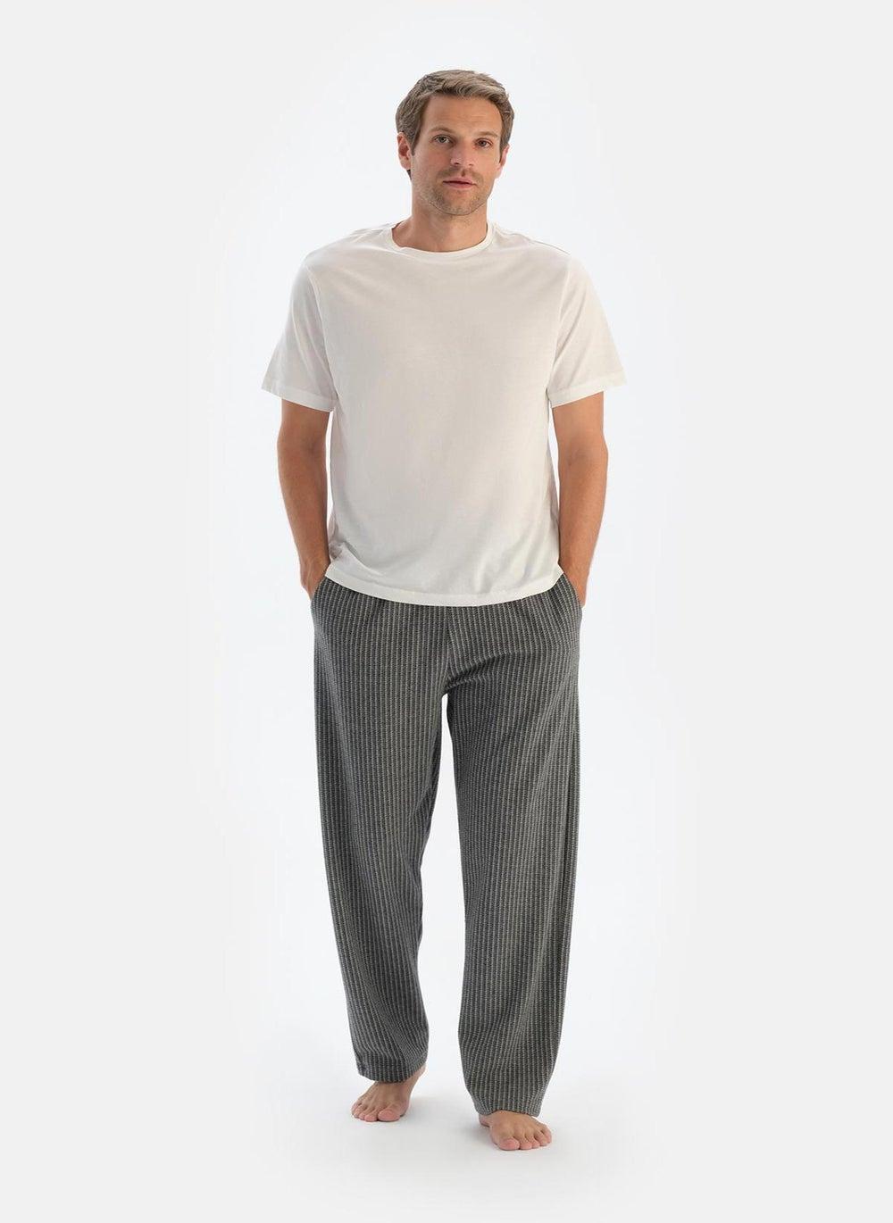 Striped Supreme Mid-Rise Sleep Trousers 24Aw48103Me - Image 1