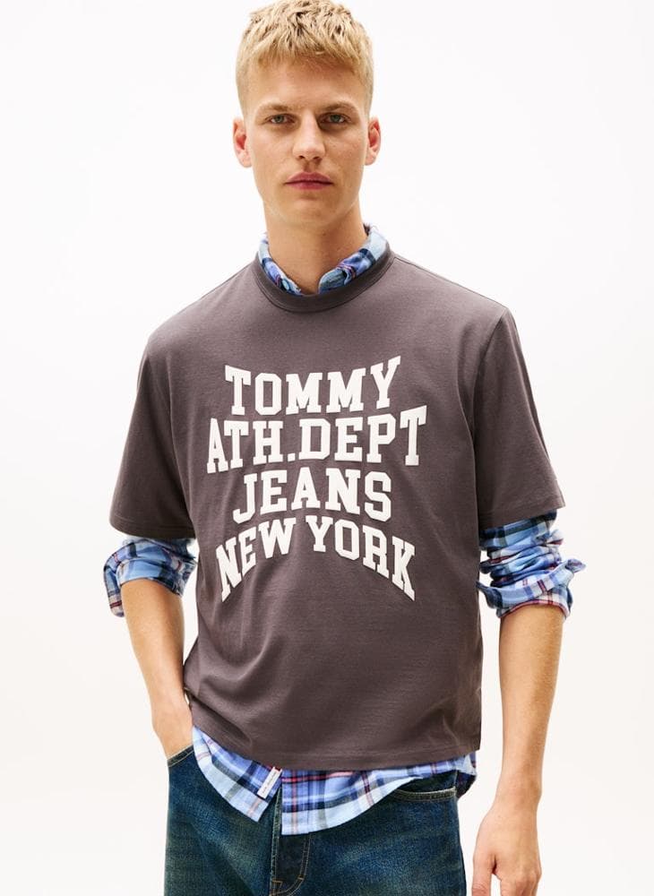 90s Varsity Crew Neck Cotton T-Shirt Dm0Dm21988Pt2 - Image 1