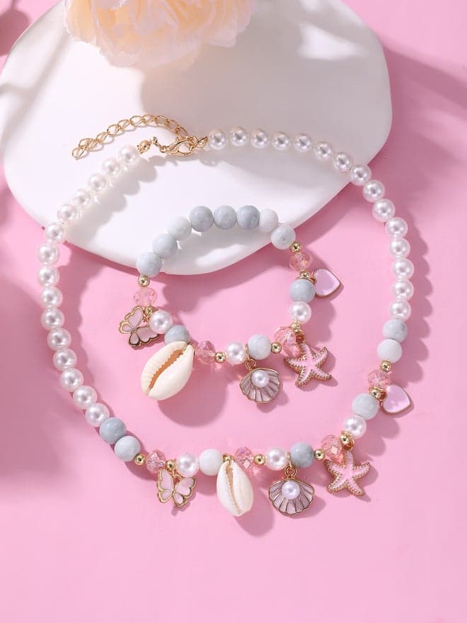 Take Two Beaded Necklace & Bracelet Set - Image 1