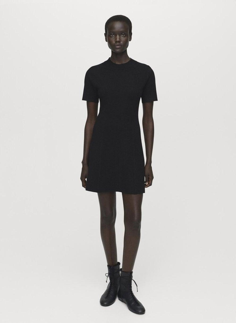 Fine-Knit A-Line Mini Dress 17075798 - Image 1