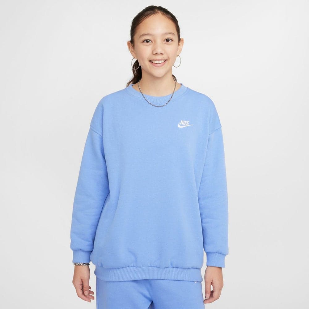 Nike Kids Club Fleece Oversized Sweatshirt Blue - Image 1