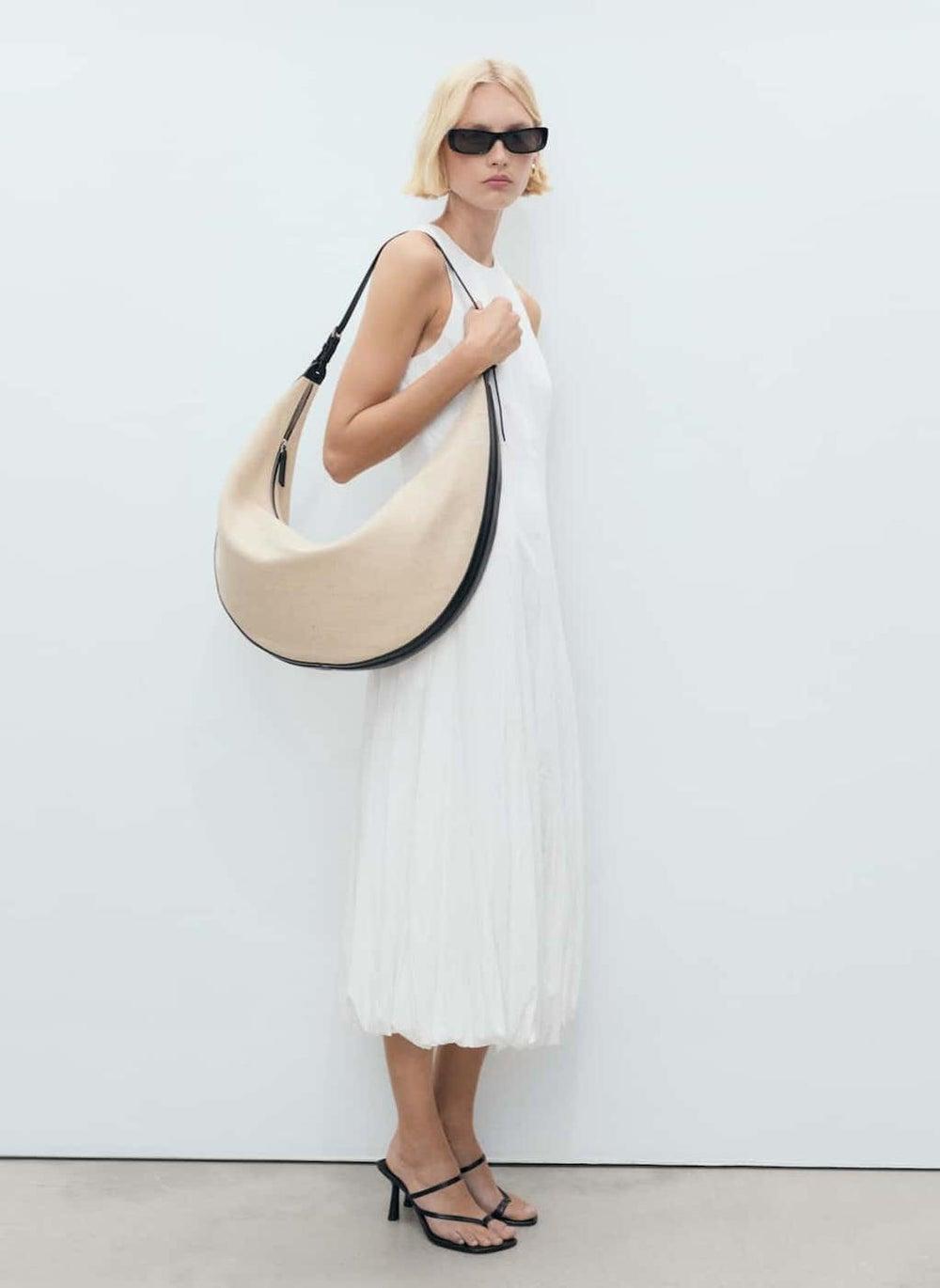 White Poplin Midi Dress 17011170 01 - Image 1