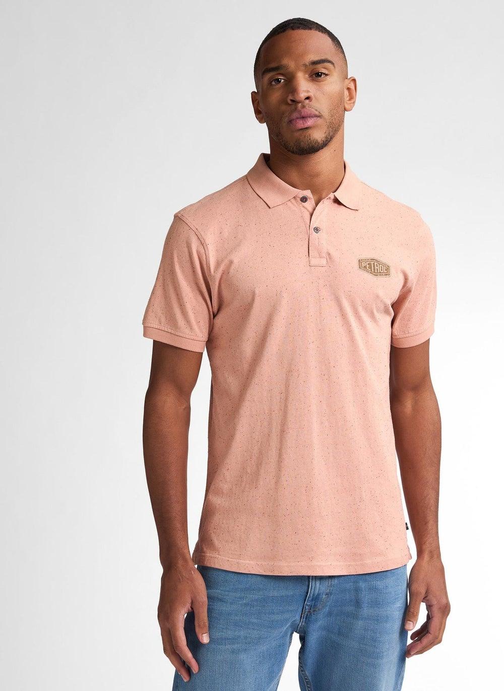 Men’s Classic Cotton Polo – Dusty Peach 3171 - Image 1