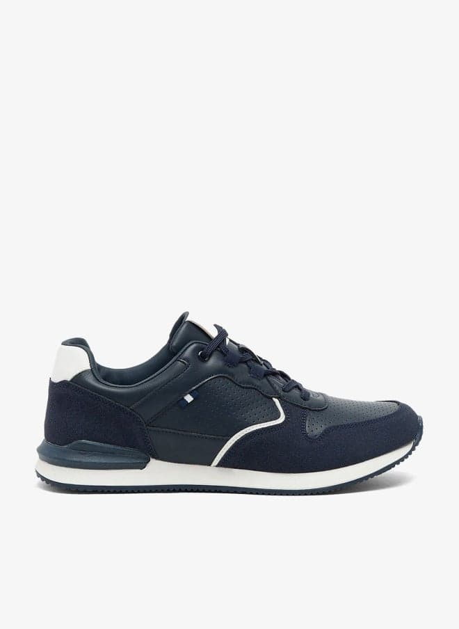 Rw2303 Navy Lace-Up Casual Low-Top Sneakers - Image 1