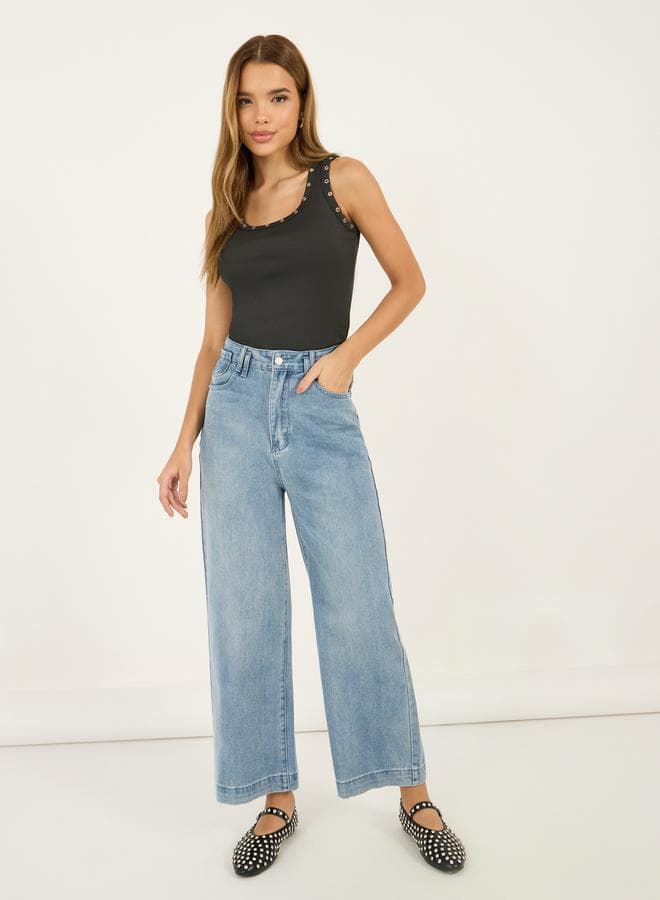 High Rise Wide Leg Stretch Jeans 7010670303 - Image 1