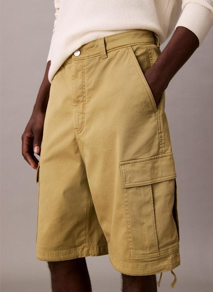 Calvin Klein Loose Fit Cotton Cargo Shorts Lv04Rc612Glci - Image 1