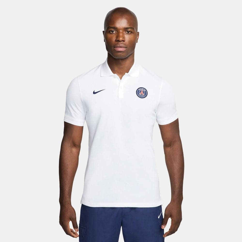 PSG Dri-FIT Cotton Blend Men's Polo Shirt White - Image 1