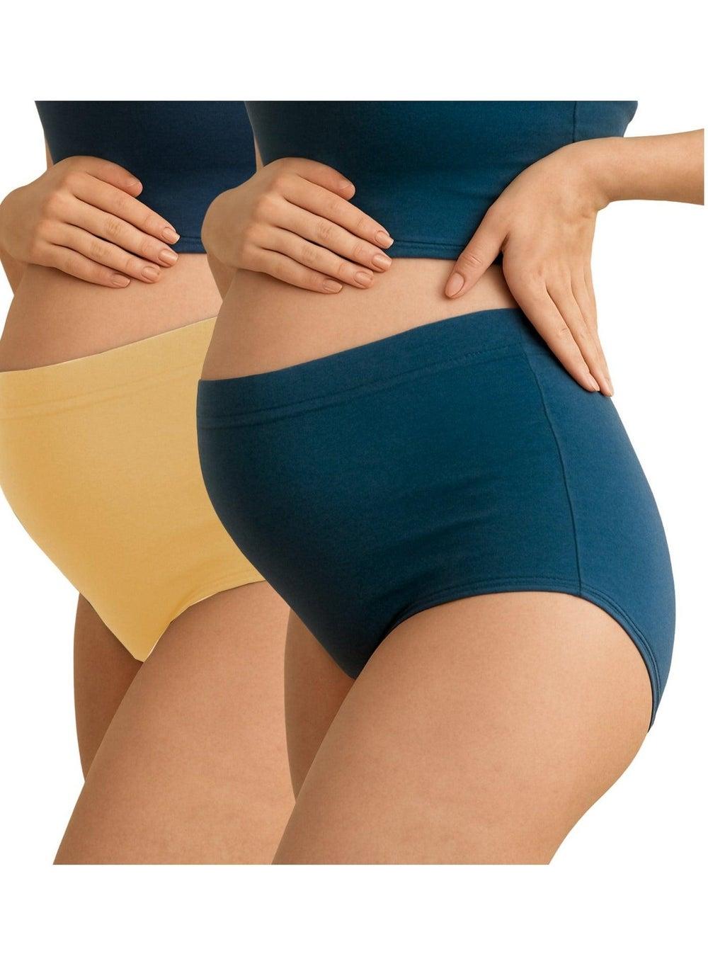 2-Pack High Waist Bamboo Maternity Support Panties - Image 1