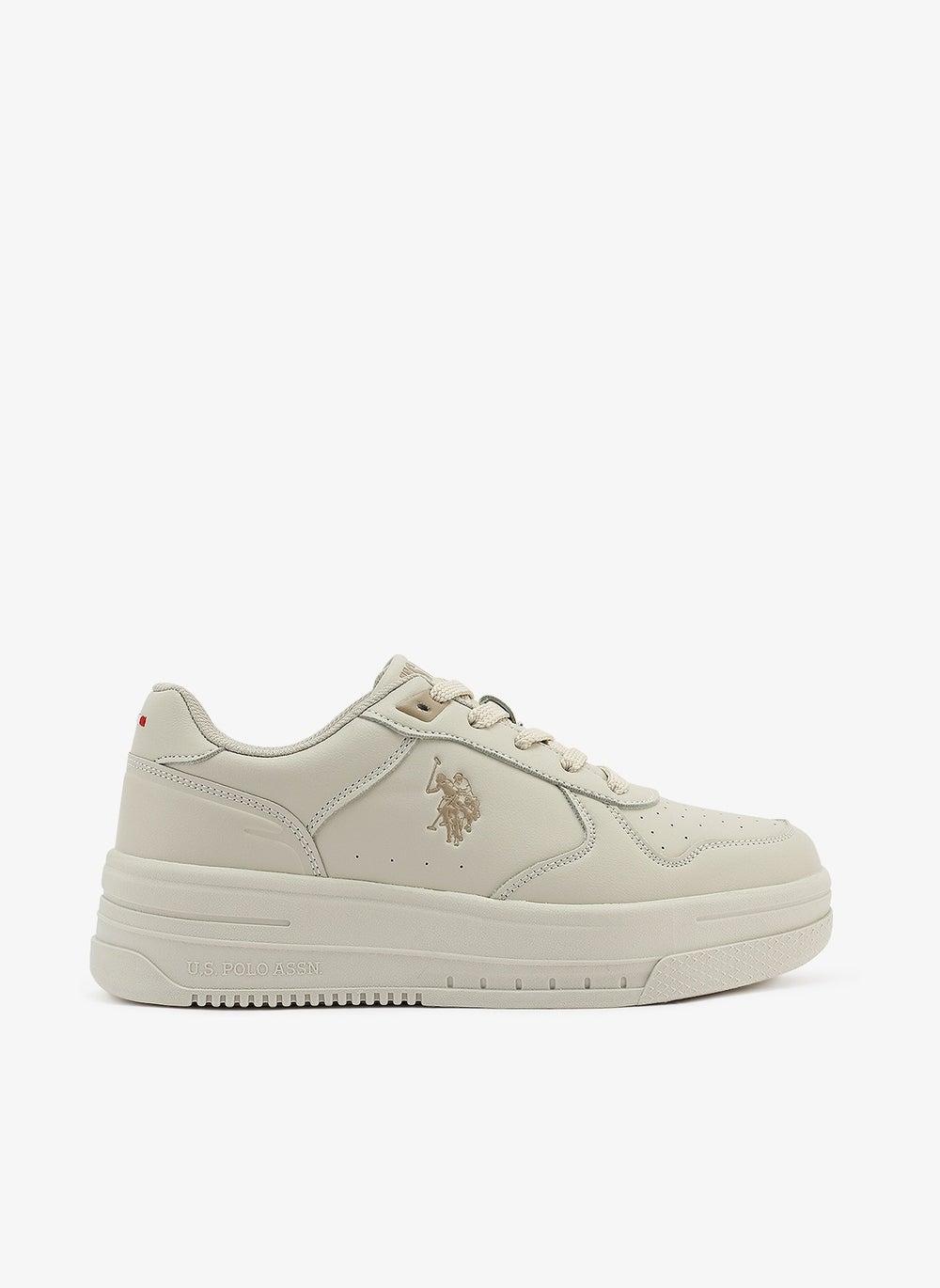 Beige Low-Top Sneakers 102023189 Casual Comfort Lace-Up - Image 1