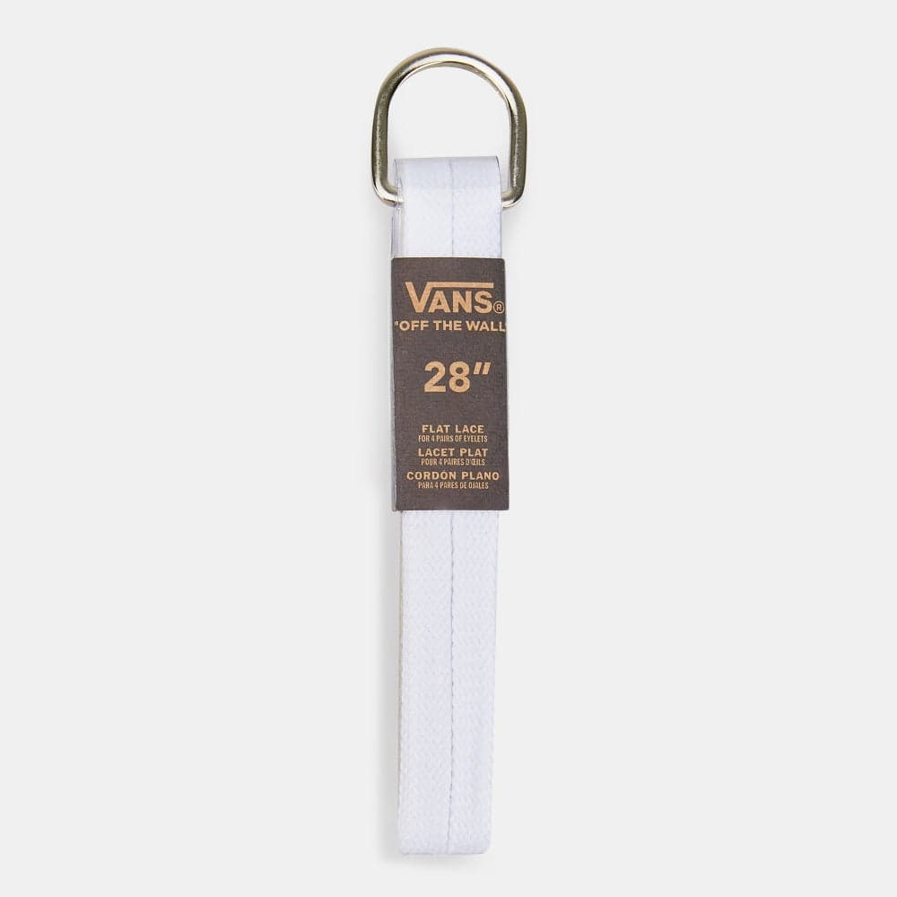28-Inch White Flat Shoe Laces Premium Polyester - Image 1