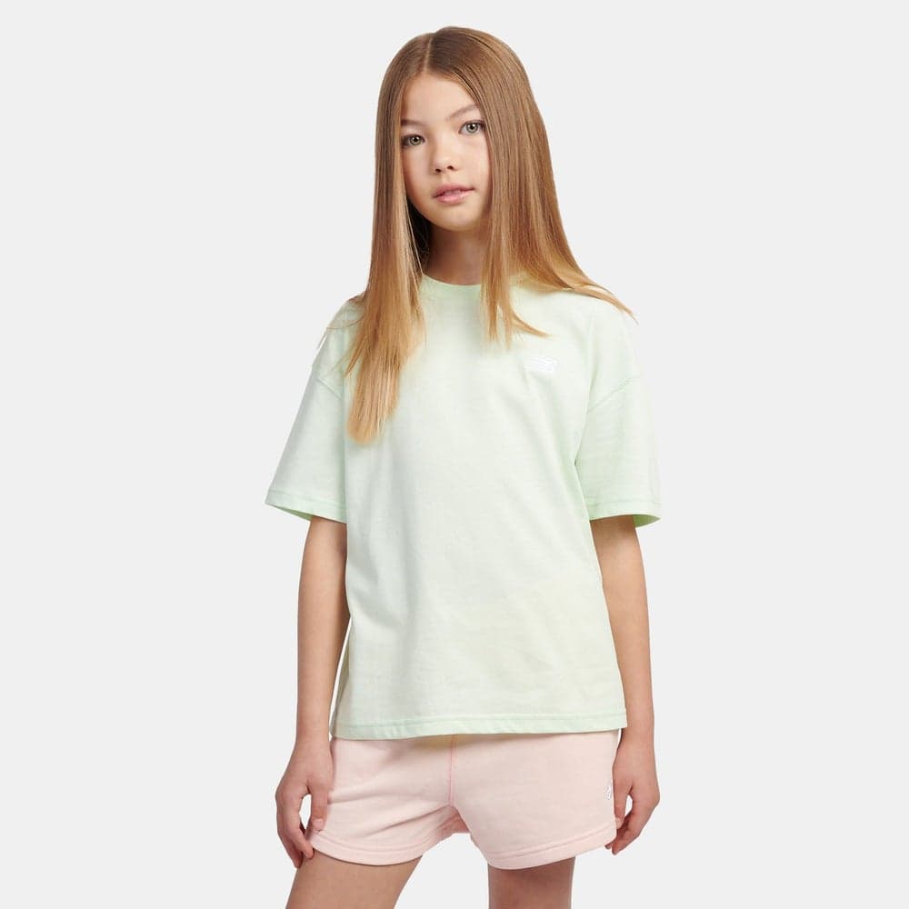 New Balance Kids Small Logo Cotton T-Shirt Green - Image 1